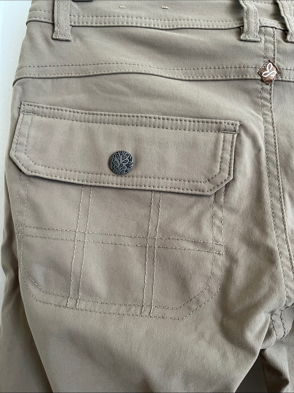 Prana Halle Khaki Outdoor Hiking Stretch Cargo Pants - Picture 3 of 9